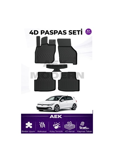 Vw Golf 8 E-tsi Oto Şanzuman 4d Paspas Seti 2020 Sonrası A++ K