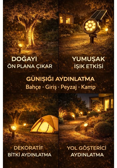 Tr Güneş-solar Enerjili 10 W Yüksek Işık Çim Armetür Günışığı Renk