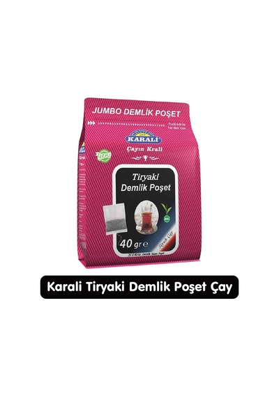 Karali Tiryaki Jumbo Demlik Poşet Siyah Çay 25 40 Gr