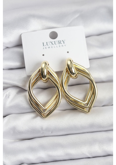 Vintage Gold Renk Pirinç Kadın Küpe altın 34013822