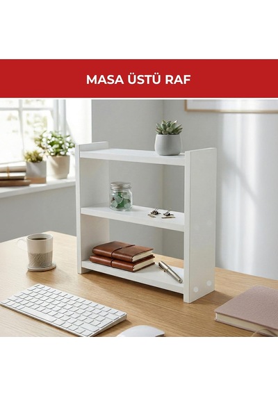 Ahşap 3 Raflı Baharatlık, Tezgah Üstü Çok Amaçlı Mutfak Düzenleyici Raf Organizer Çok Renkli