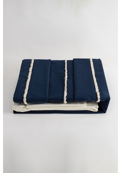 Koza Home Boho Saçaklı Mavi Nevresim Takımı Çift Kişilik 200 X 220 7031a Mavi