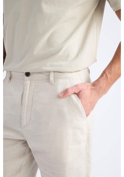 DeFacto %100 Keten Relax Fit Rahat Kesim Düz Paça Yazlık Pantolon C1117AX25SPGR350 DeFacto %100 Keten Relax Fit Rahat Kesim Düz Paça Yazlık Pantolon C1117AX25SPGR350