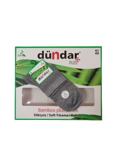 Dündar Çorap Erkek Konç Patik Bambu Dikişsiz Kokulu 12 Li 6 Adet Laciver 3 Adet Füme 3 Adet Gri Lacivert Füme Gri