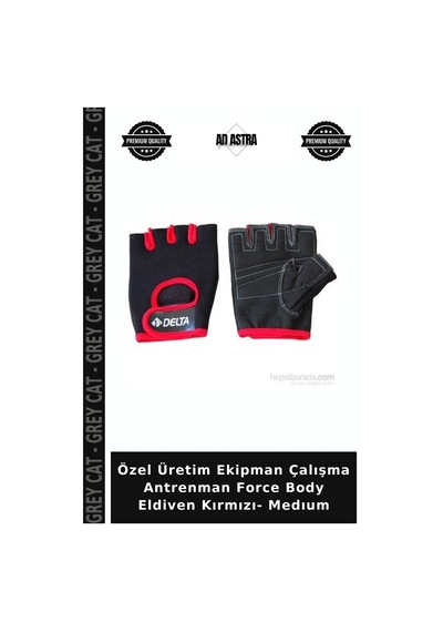 Özel Üretim Ekipman Çalışma Antrenman Force Body Eldiven Kırmızı- Medıum