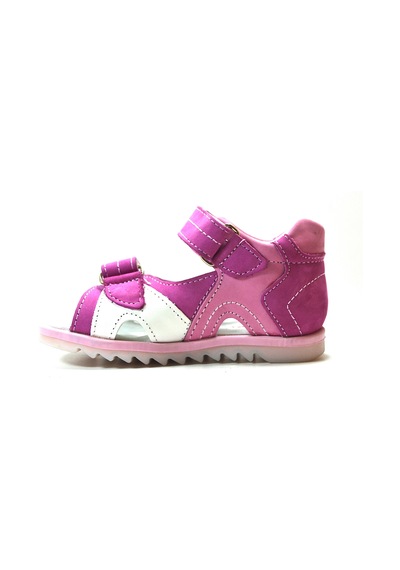 Bayrak 2010 Hakiki Deri Pembe Ortopedik Kız Bebek Sandalet Pembe
