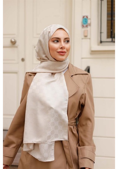 Dama Desen Şal Taş Çok Renkli