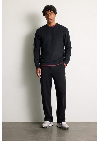 Defacto Standart Fit Bisiklet Yaka Dikiş Detaylı Baskılı Sweatshirt I0568ax26wnbk81 Siyah-bk81