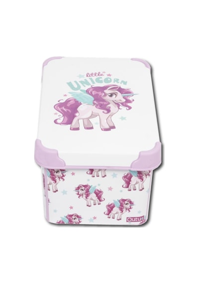 Style Box Unicorn Desenli 5 L Dekoratif Saklama Kutusu Çok Renkli
