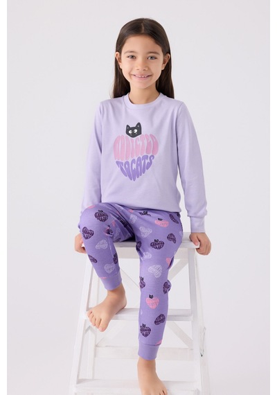 Rolypoly Kız Çocuk Mor Pijama Takımı Rp3465-c-v2 Mor