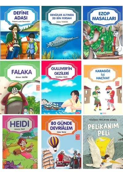 Oyun Satıcısı,heidi,falaka,80 Günde Devri Alem,karagöz İle Hacivat 9kitap