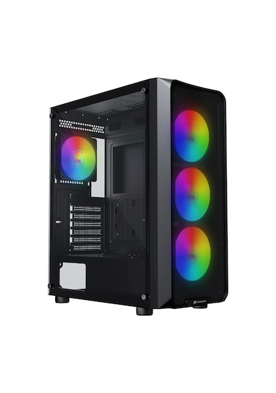 Gamebooster Round A650b 600w Apfc Usb 3.0 Mesh 4 Rainbow Fanlı Mid-t Atx Gaming Siyah Kasa