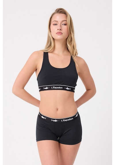 Racer Crop Top Racer Back Crop Top-3282 Siyah