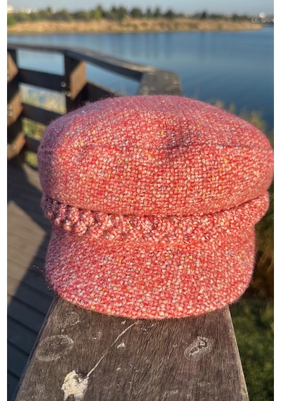 Mollycrush Pembe Kışlık Gazeteci Şapka Newsboy Kadın Vintage Kasket Pembe