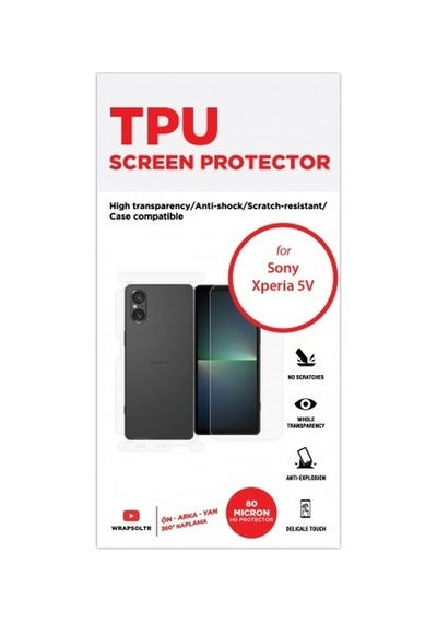 Sony Xperia 5 V Ön, Arka Ve Yan 360 Derece Tam Kaplama Tpu Film