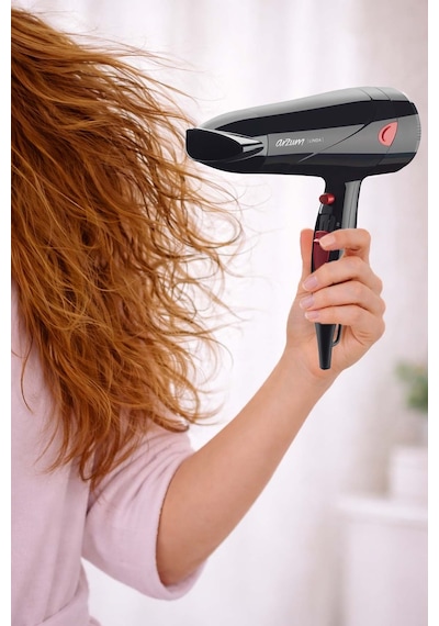 Arzum AR569 Linda Saç Kurutma Makinesi 2 Hız Ayarı, Soğuk Hava ve Difüzör, 2000W, Siyah