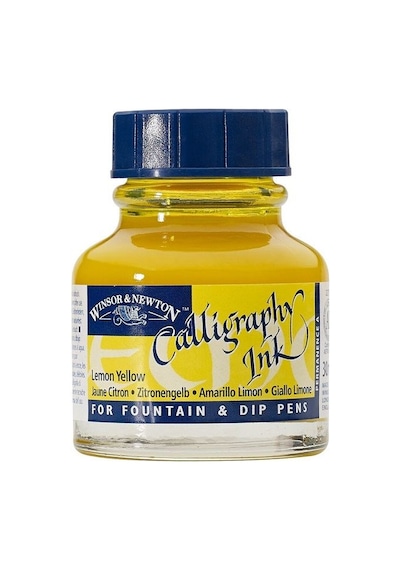 Winsor&Newton Kaligrafi Mürekkebi 30 Ml. Lemon Yellow 345 1111345