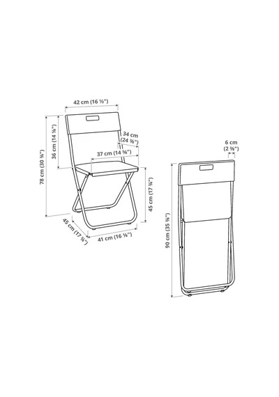 Ikea Gunde Katlanır Sandalye, Siyah Sku: Smg8690010231956 Abanoz