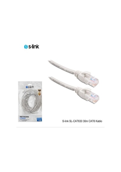 S-Link Sl-Cat630 30M Cat6  Kablo