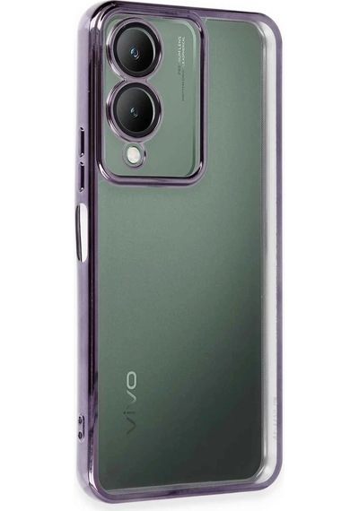 Newface Vivo Y17s Kılıf Razer Lensli Silikon Glblseme - 19 - Mor