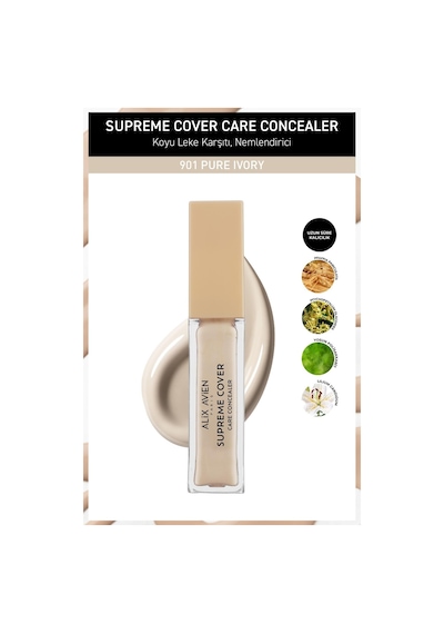 Alix Avien Kalıcı Nemlendirici Hücre Onarıcı Leke Karşıtı Kapatıcı Supreme Cover Concealer 901 Pure Ivory