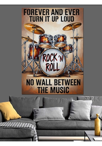 Ahşap Tablo Sonsuza Kadar Rock Roll