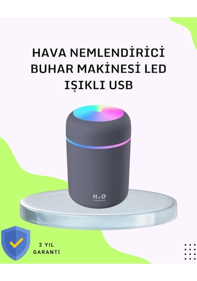 Taşınabilir Hava Nemlendirici Renkli Işık Ve Usb Bağlantı - Lisinya