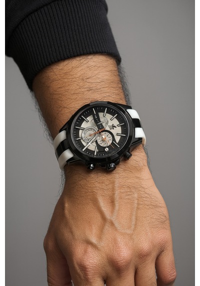 Sportif Model Silikon Erkek Kol Saati Beyaz - 796235128 Siyah