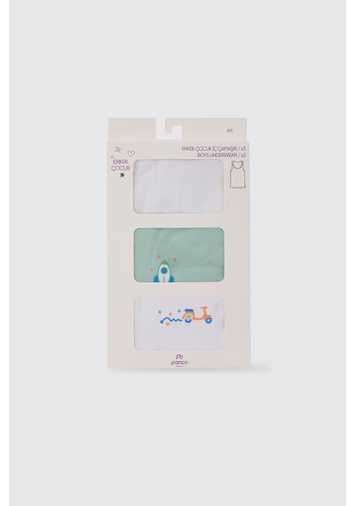 Panço Erkek Çocuk 3'lü Atlet Set 2612bk14003 Çok Renkli