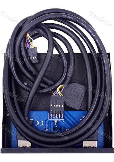 3.5 İnç 2 Port Usb 3.0 3.5Mm Floppy 4291A Mikrofon Kulaklık Diske