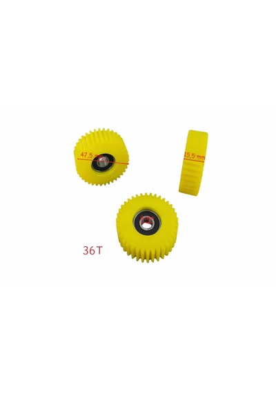 Fat Bike Plastik Dişli Rulmanlı 3 Lü Set 36 T 15,5 Mm Açık Sarı