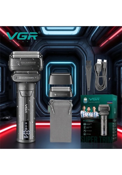 Vgr V-368 Profesyonel Yaprak Tıraş Makinesi - Afa Lisanslı, 9000 Rpm Yüksek Hız Ve Islak/kuru