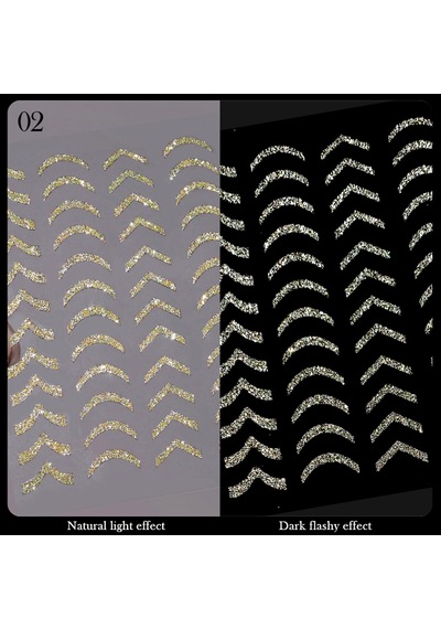 3d Reflektif Efekt Nail Art Sticker Model -2 55881-2