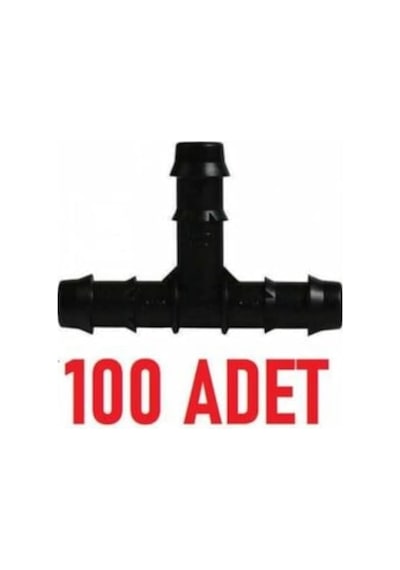 6Lık Te 100 Ad.Damla Sulama Parçası Aparatı Damlama Borusu Te Si