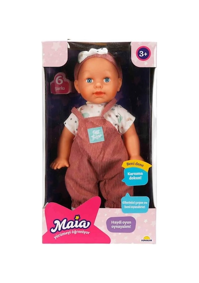 Sesli Ve Şarkı Söyleyen Maia Yürümeyi Öğreniyor Bebeği 39 Cm - Pilli Et Bebek