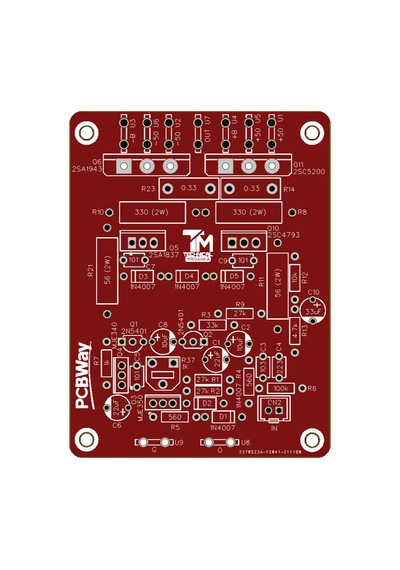 100-500 Watt Arası Yükseltilebilir Amfi Devresi Class Ab 2Sc5200