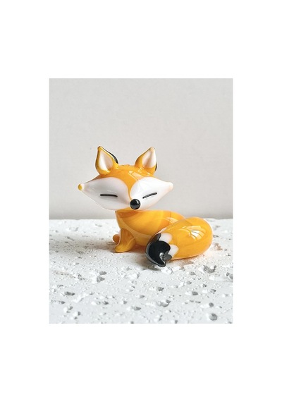 Sevimli Tilki Mini Cam Figür