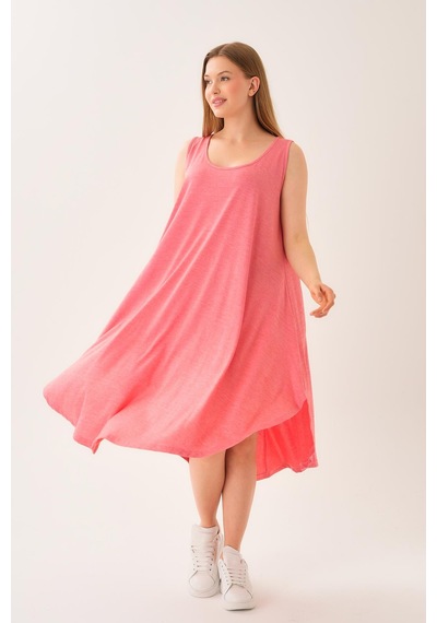 Alexandergardi Asimetrik Kesim Kolsuz Elbise B23-00114 Pembe