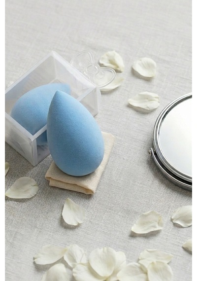 Makyaj Süngeri Mavi Beauty Blender Fondöten Ve Kapatıcı Uygulama Süngeri, 6 Cm