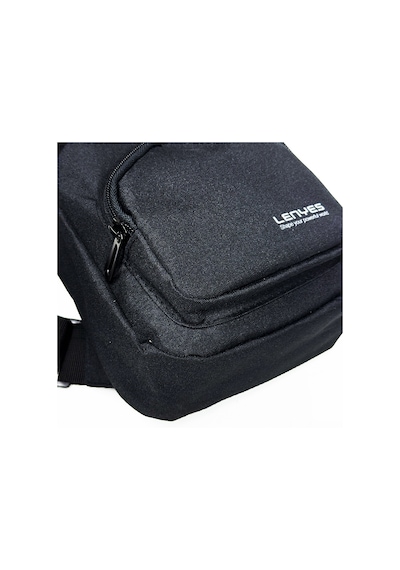 Omuz Askılı Çapraz Vücut Çantası Lenyes Lb526 Urus Serisi Su Geçirmez Polyester Kumaş Siyah