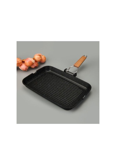 Döküm Grill Tava, 34x24 Cm, Gri Diğer
