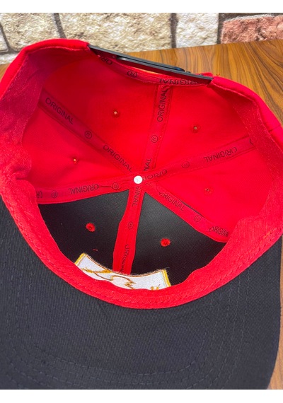 Hamze Mlb Nakış Hip Hop Snapback Rapper Basket Beyzbol Cap Şapka Kırmızı - Siyah