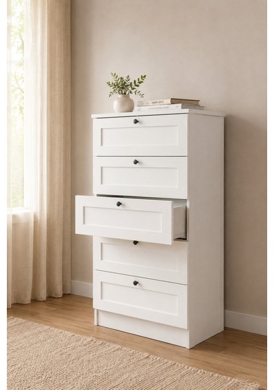 Home Alya 5 Çekmeceli Şifonyer 50x105x42 Cm Beyaz - 912255992 Beyaz Home Alya 5 Çekmeceli Şifonyer 50x105x42 Cm Beyaz - 912255992 Beyaz