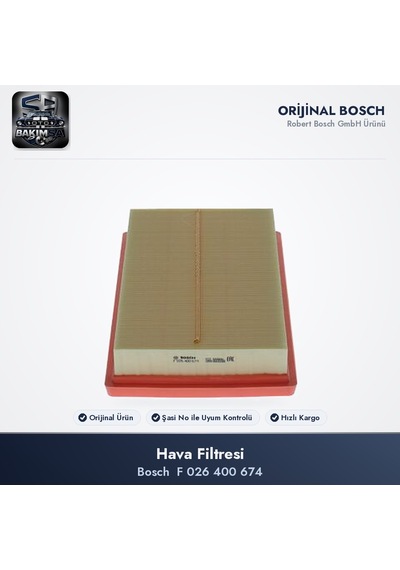 Bosch Filtre Bakım Seti Hava+yağ F026400674 + F026407364 - Rav4 A5 2.5 Hybrid