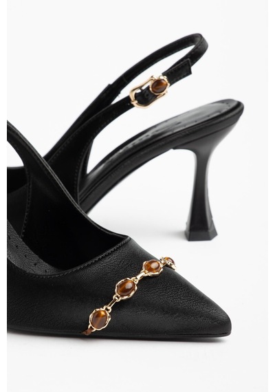 Suins Herna Model Kadın Stiletto Ayakkabı Siyah