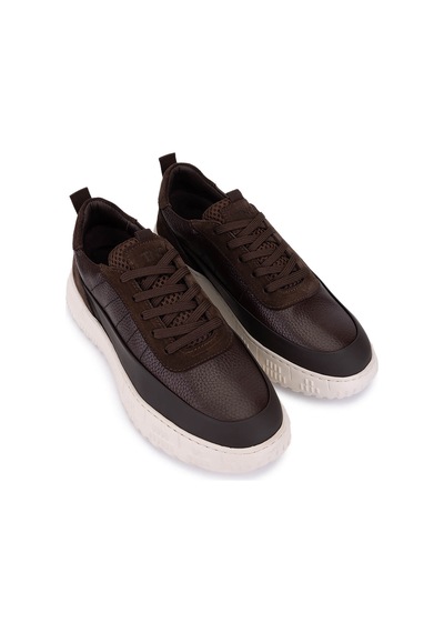 Tamer Tanca Erkek Hakiki Deri Kahverengi Sneakers & Spor Ayakkabı 1093 1560 Erk Ayk Sk25-26 Kahve