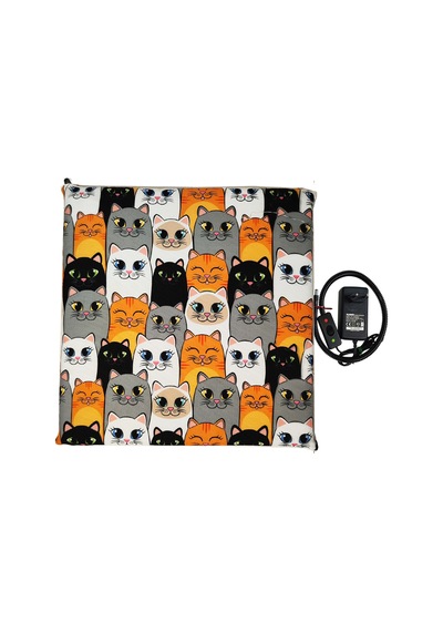 Kedi Minderi Isıtmalı Model 45x45cm 12v Adaptörlü Su Geçirmez Kdtes60