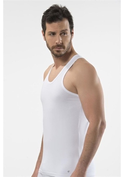 Cacharel 1302 Spor Erkek Atlet - Beyaz