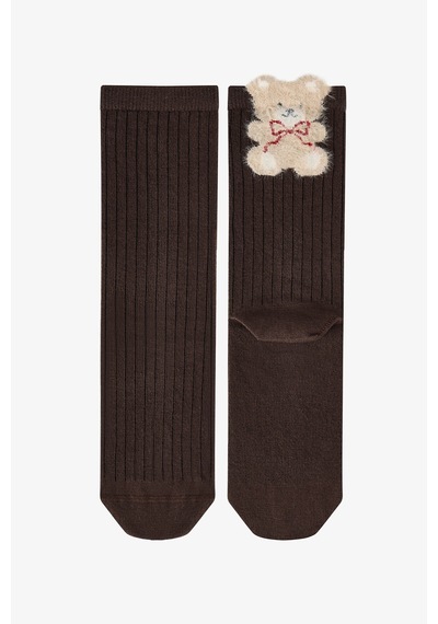 Penti Siyah Beyaz Fluffy Ribbon Bear Pamuklu 2 Çift Soket Çorap Siyah - Beyaz Penti Siyah Beyaz Fluffy Ribbon Bear Pamuklu 2 Çift Soket Çorap Siyah - Beyaz