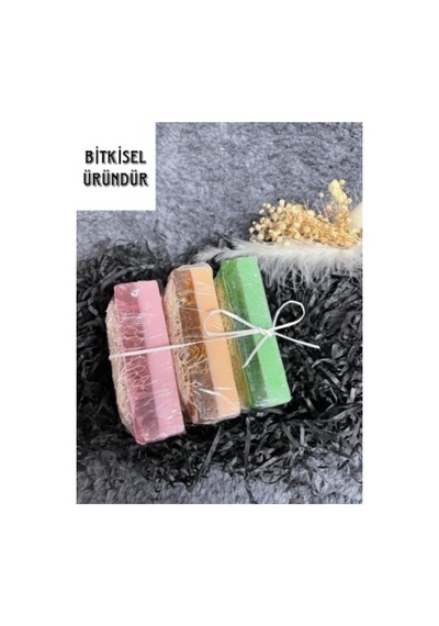 Soap Art 3'lü Set Doğal Kabak Lifli Sabun - Eşek Sütlü Ballı,aloe Vera ,lavantalı 3 Adet - 330720689 Diğer